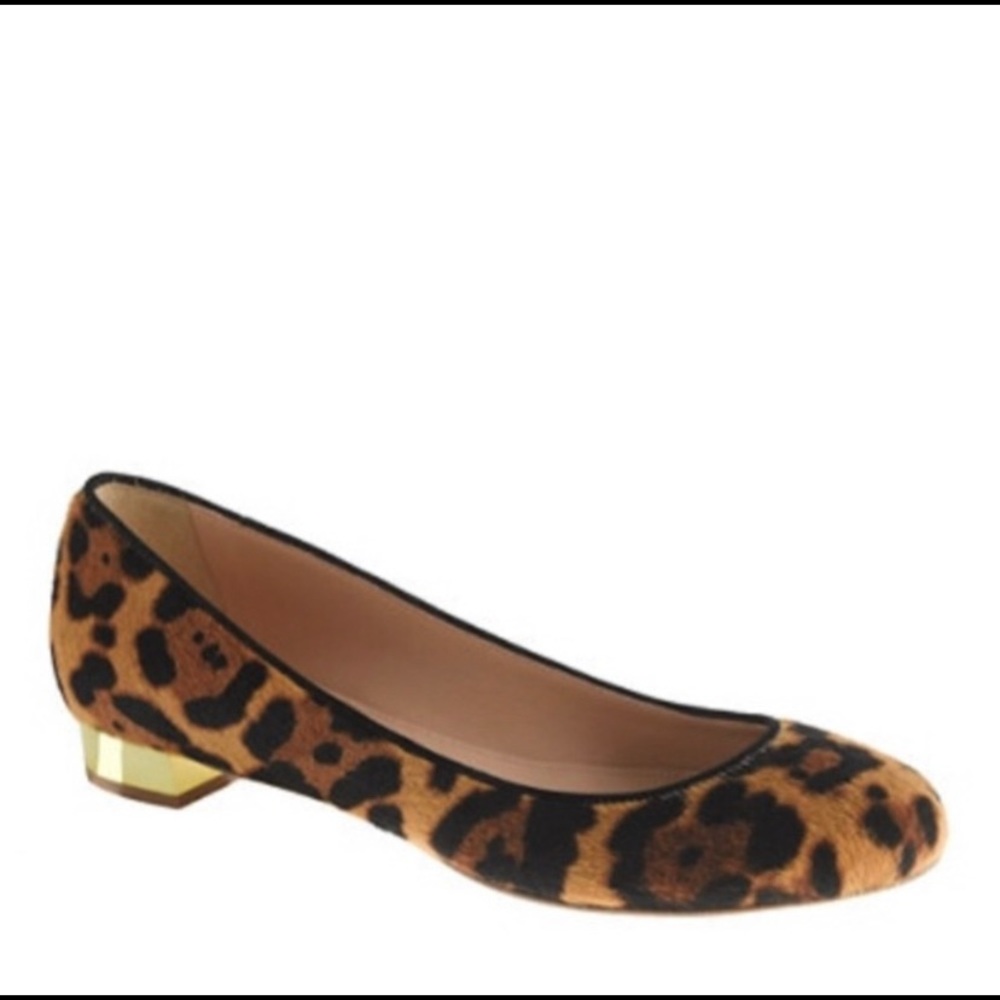 J. Crew Janey leopard print flats, sz 7.5.